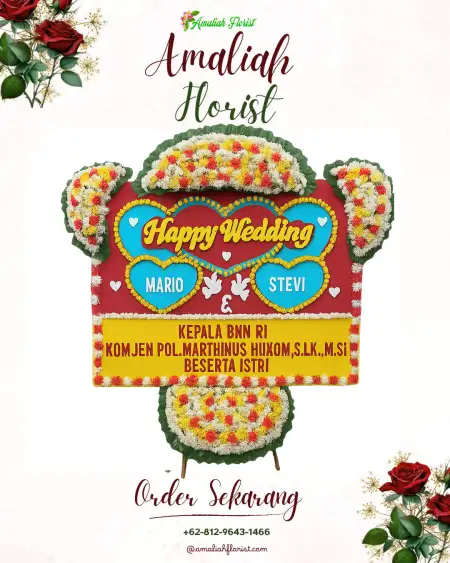 Papan Bunga Pernikahan Sudaji
